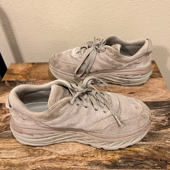 HOKA One One Bondi L Running ShoeSuede Simply Taupe Pumice Stone Men’s Size 11.5 - Picture 8 of 10